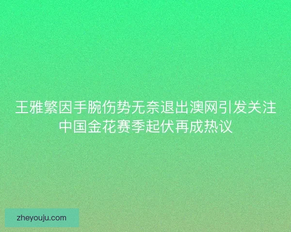 王雅繁因手腕伤势无奈退出澳网引发关注中国金花赛季起伏再成热议