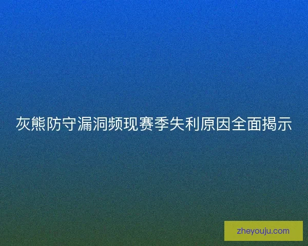 灰熊防守漏洞频现赛季失利原因全面揭示