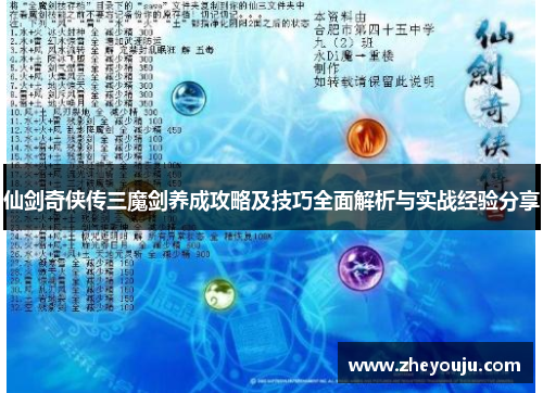 仙剑奇侠传三魔剑养成攻略及技巧全面解析与实战经验分享