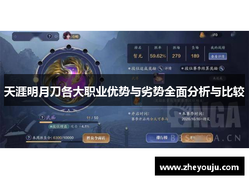 天涯明月刀各大职业优势与劣势全面分析与比较